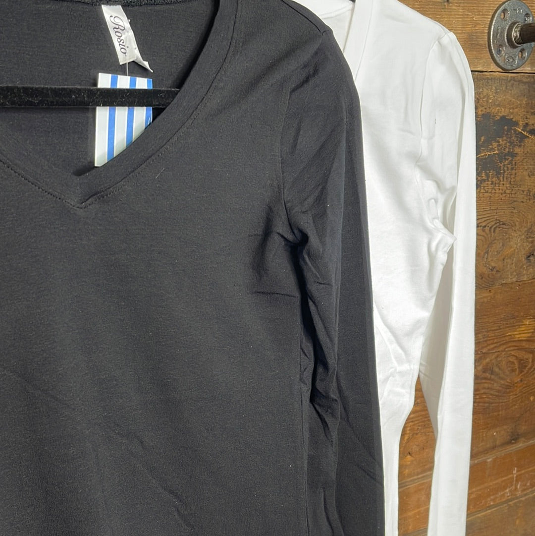 Basic Long Sleeve v-neck