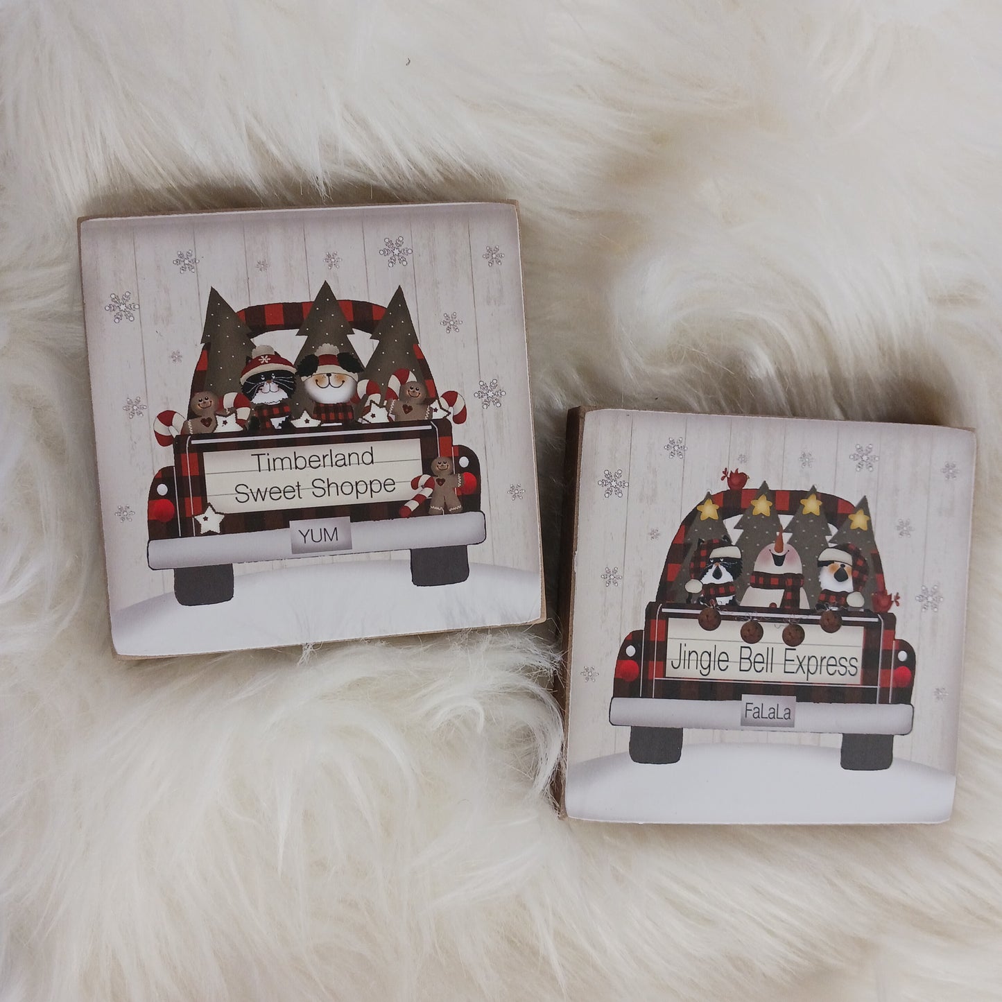 Holiday Block Sign Decor