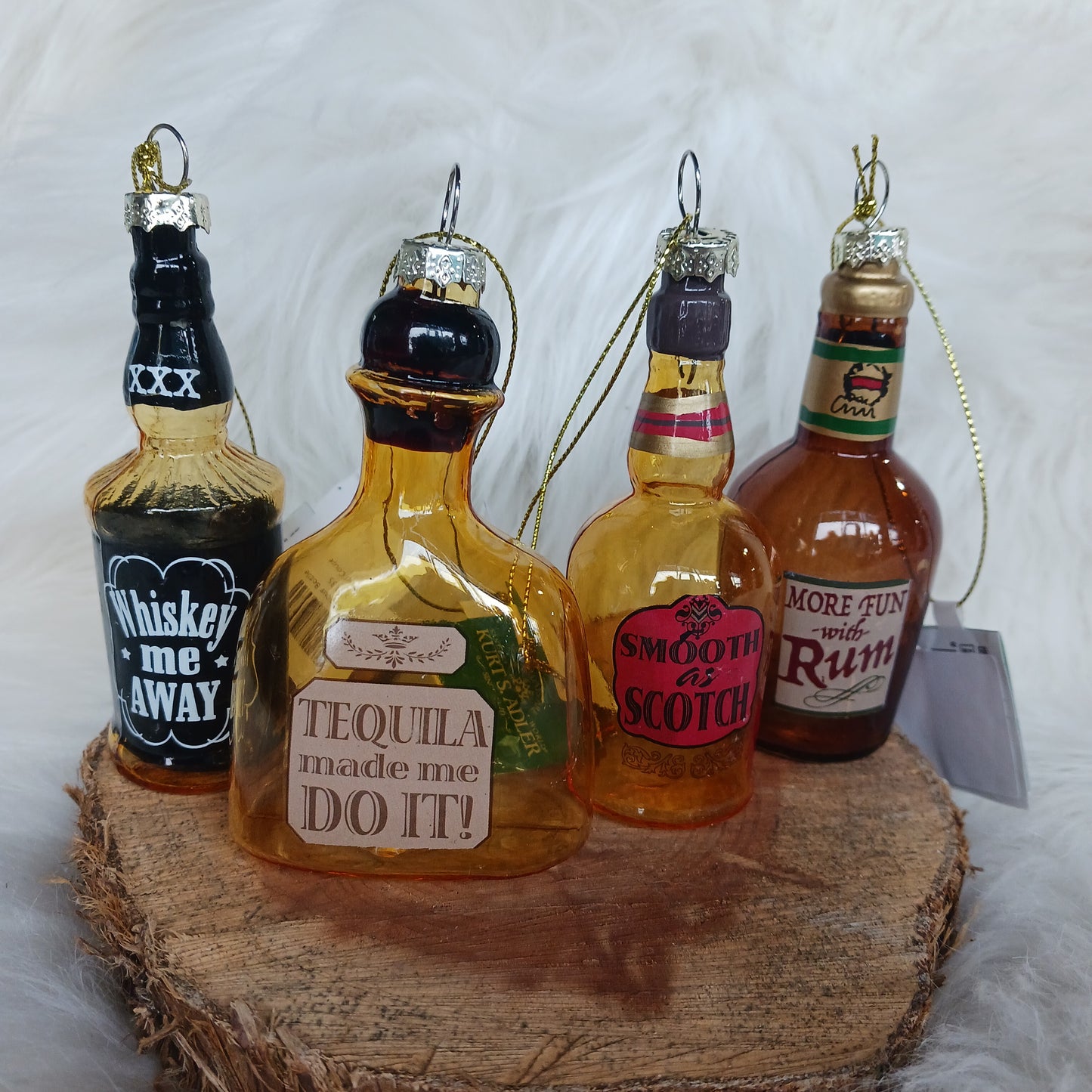 Glass Liquor Bottle Ornament