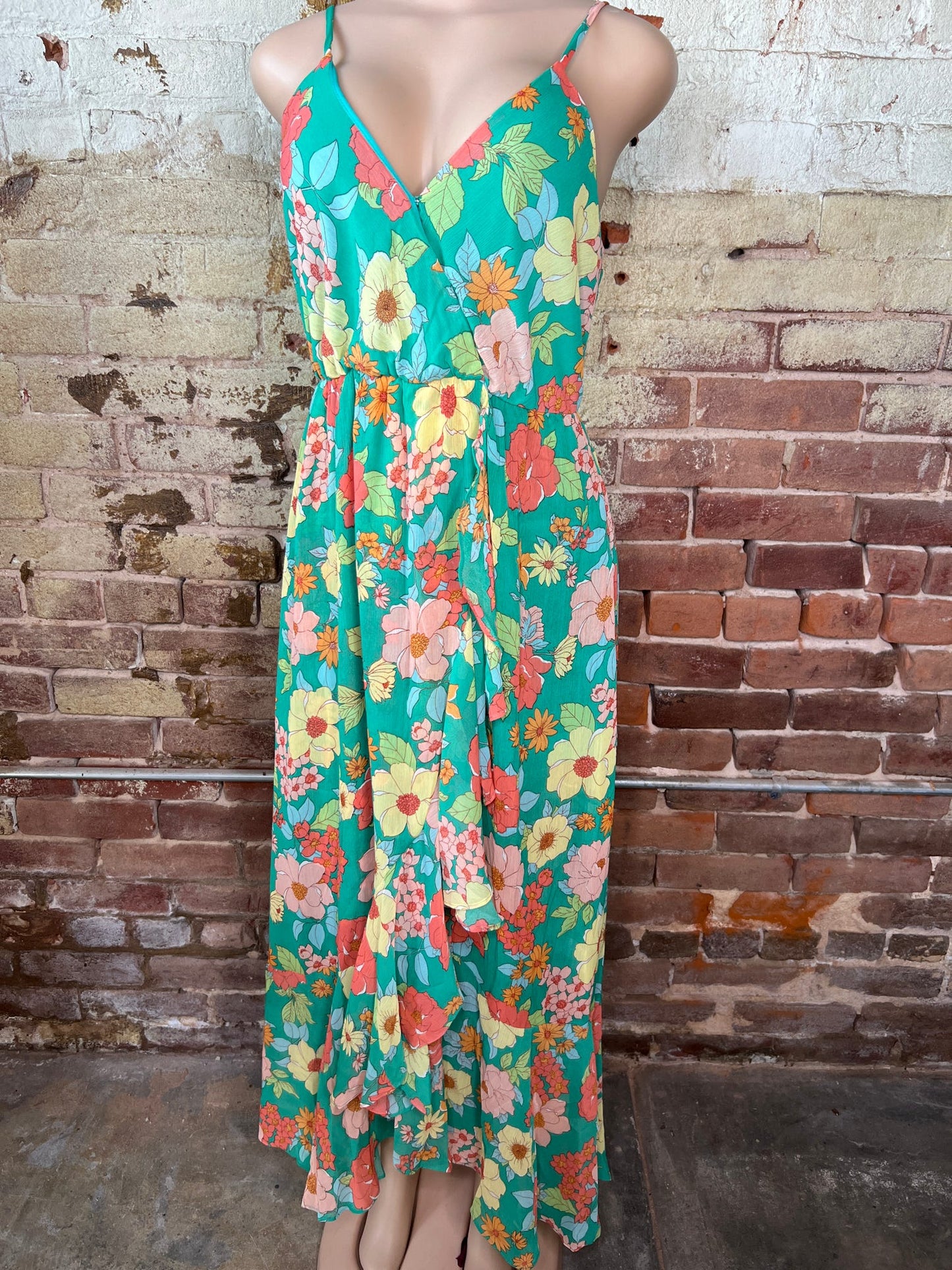 Green Floral Maxi Dress