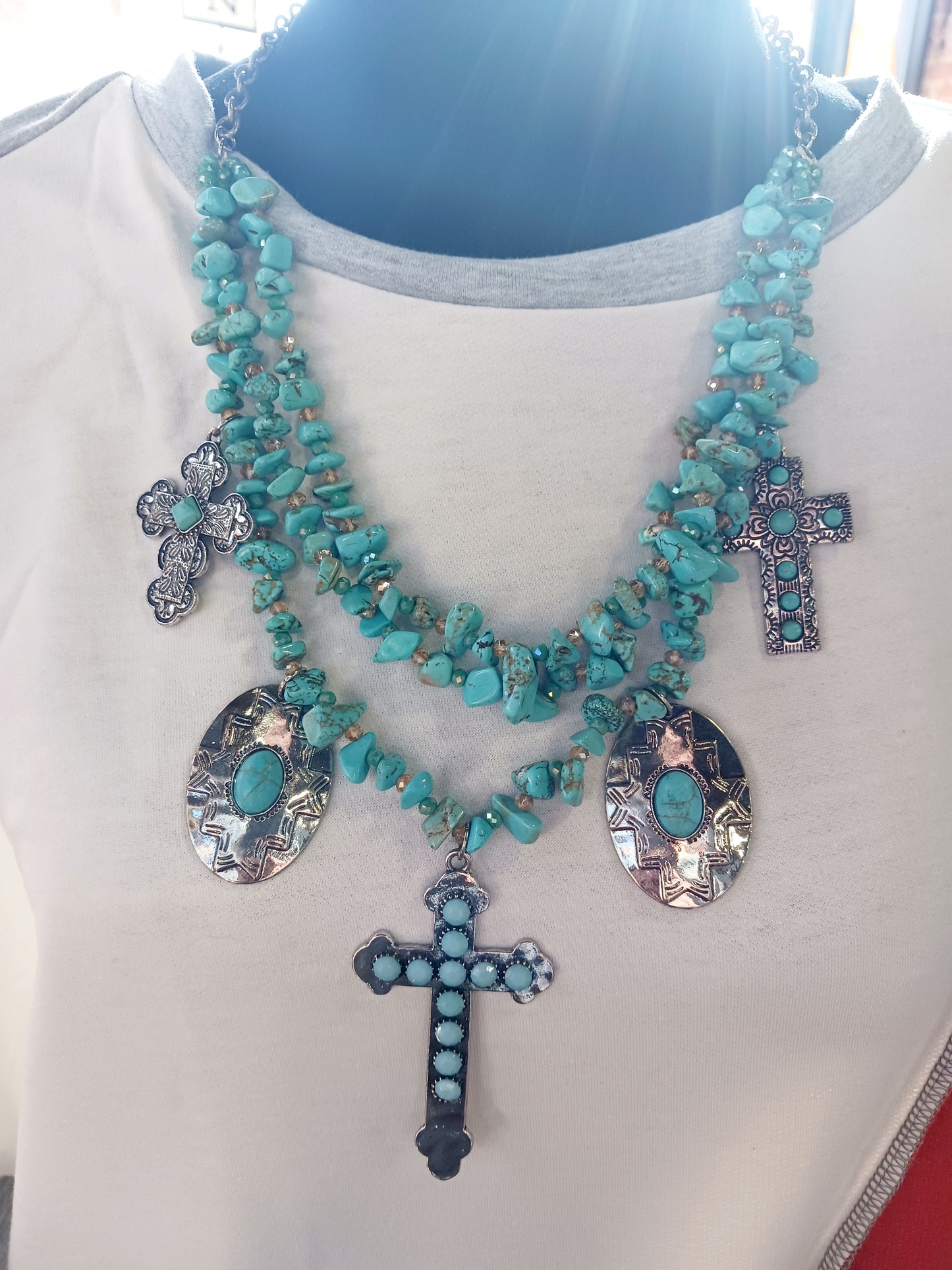 Long Stone Necklace