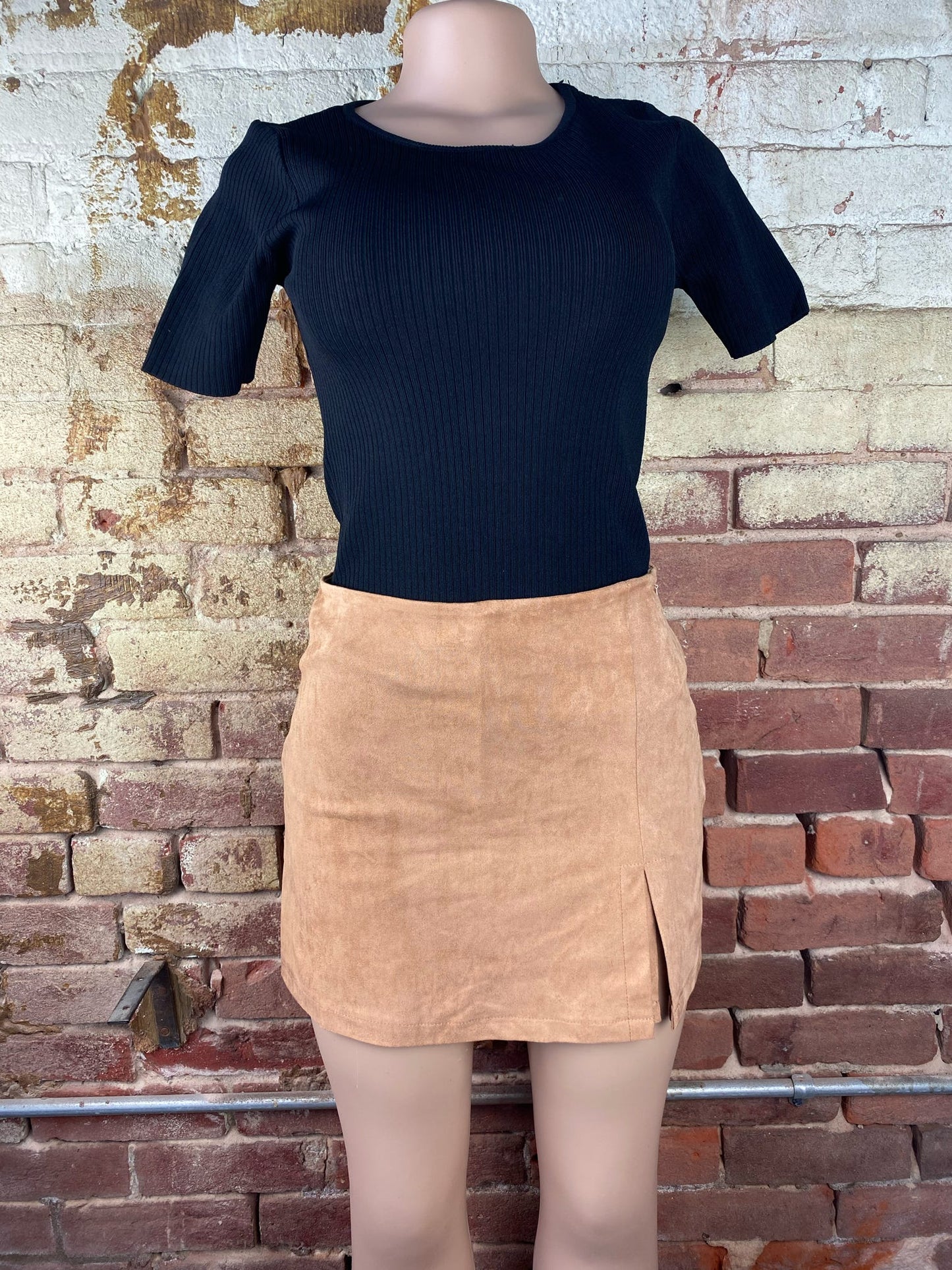 Faux Leather Skort