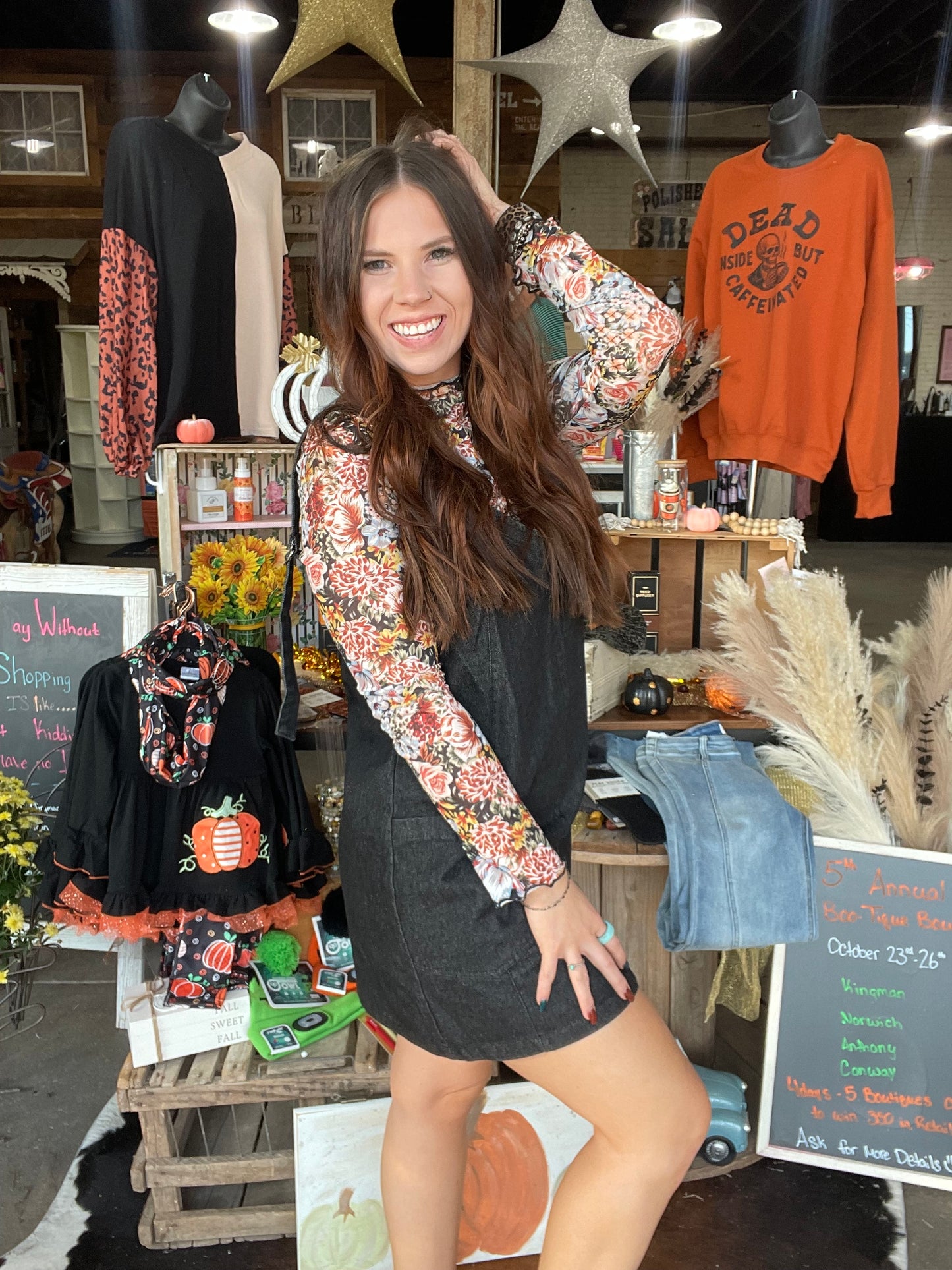 Black Denim Short Dress