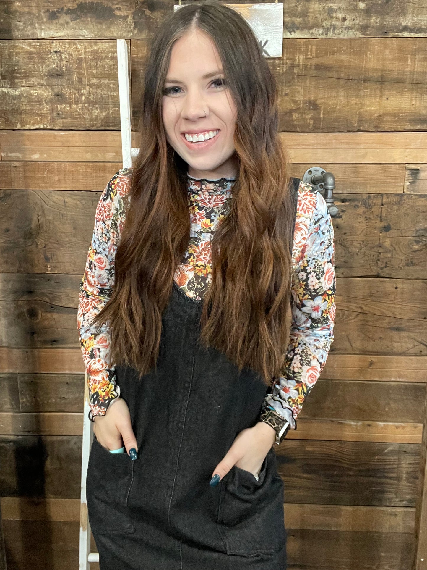 Black Denim Short Dress