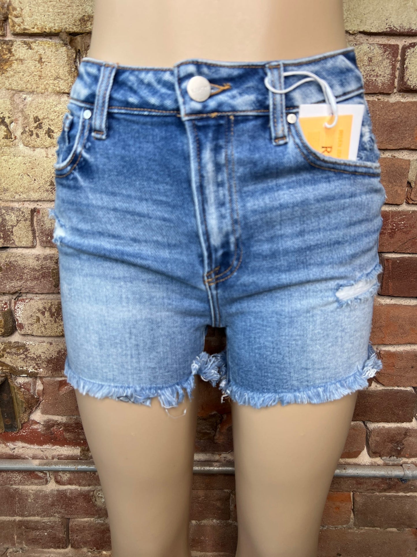 Medium Wash Jean Short