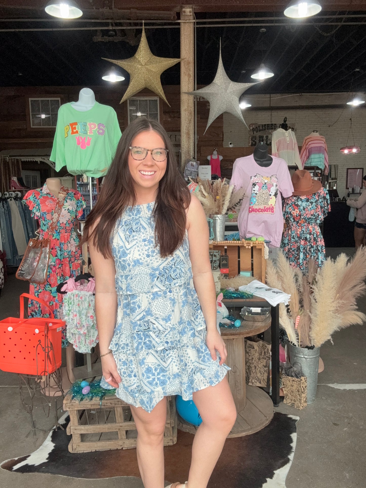 Paisley Print Mini Dress