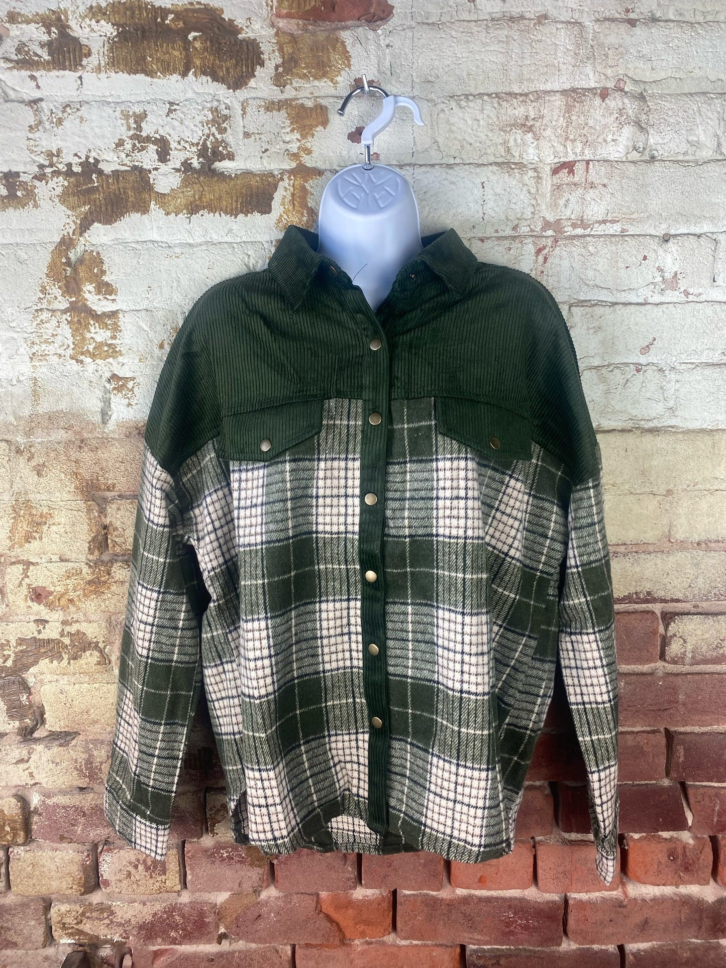 Green Snap Shacket