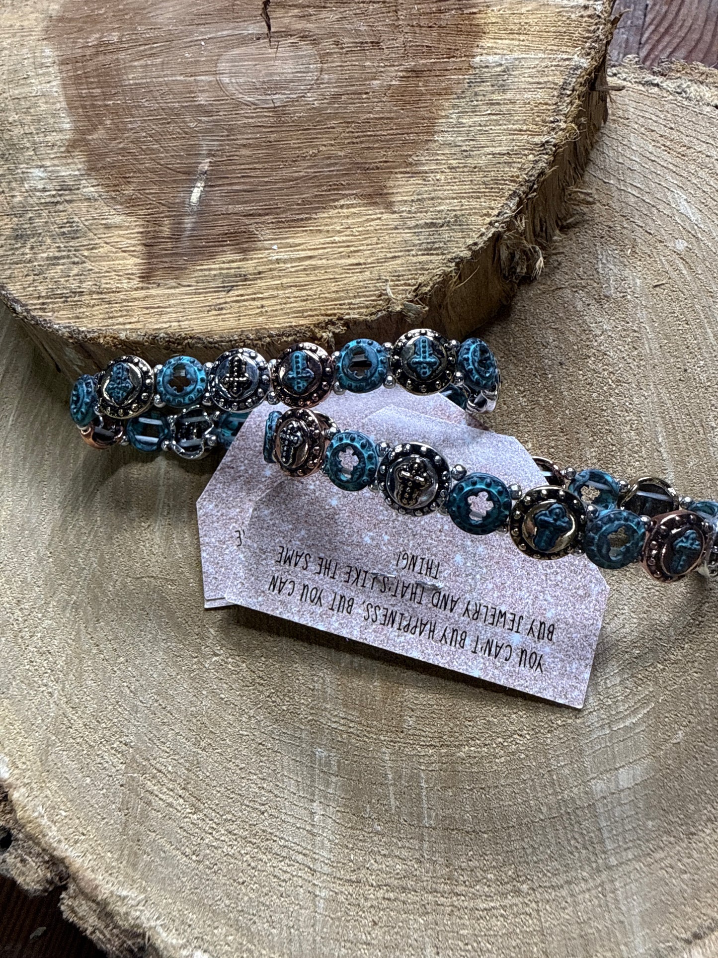 Elastic & turquoise