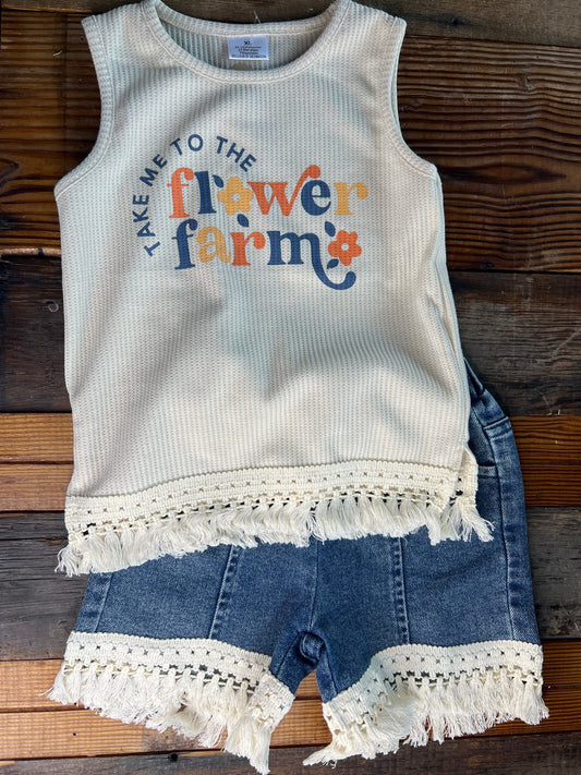 Take Me to the Flower Farm Tank and Shorts