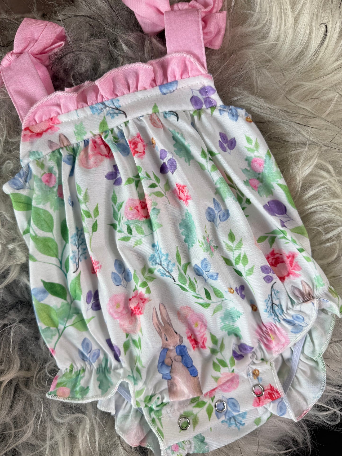 Floral Easter Baby Romper