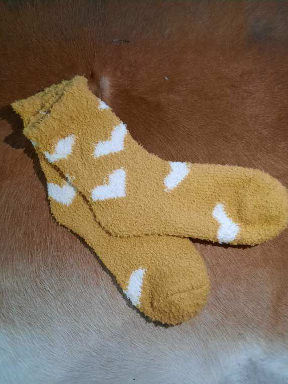 Fuzzy Heart Socks