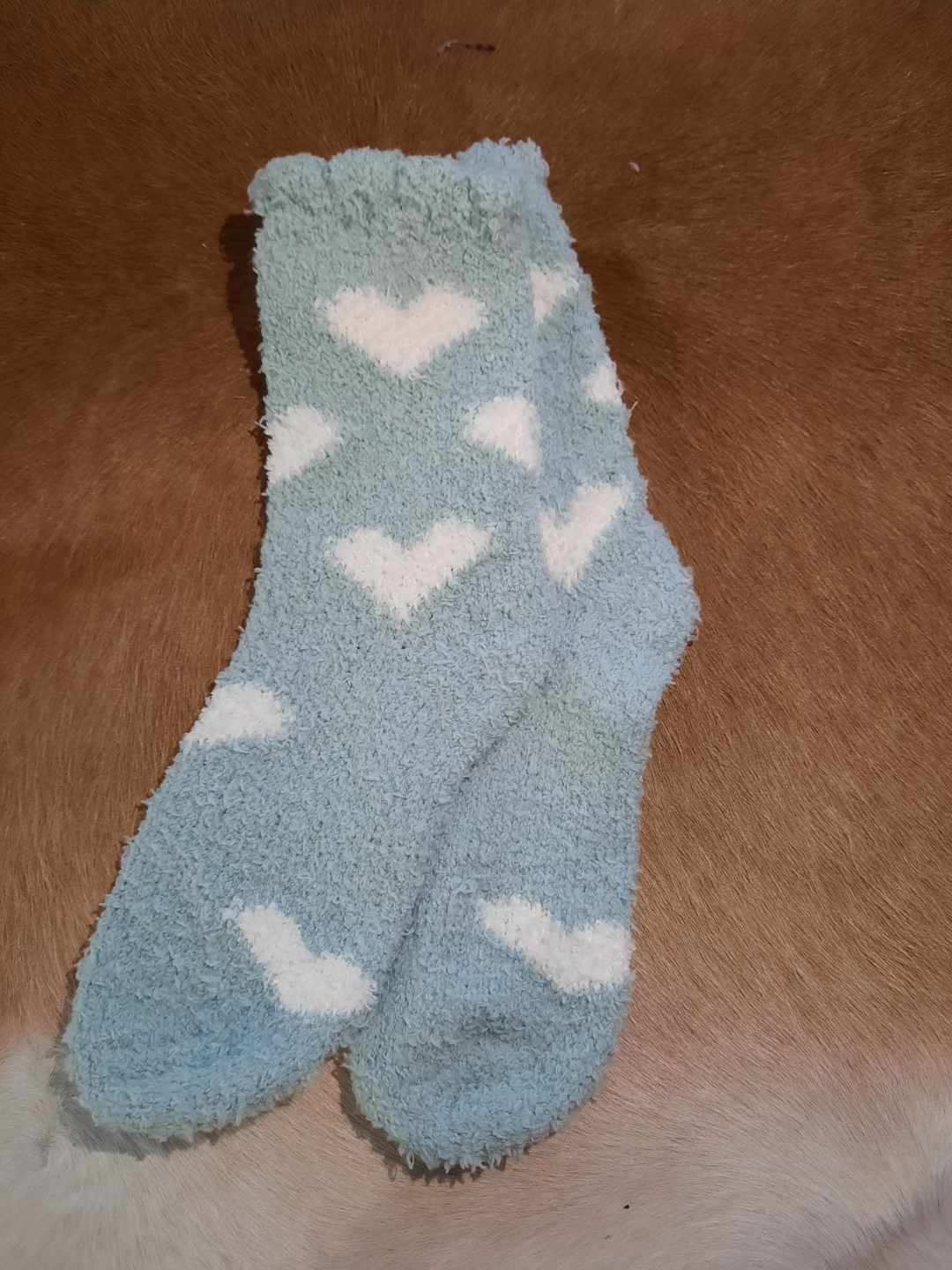 Fuzzy Heart Socks