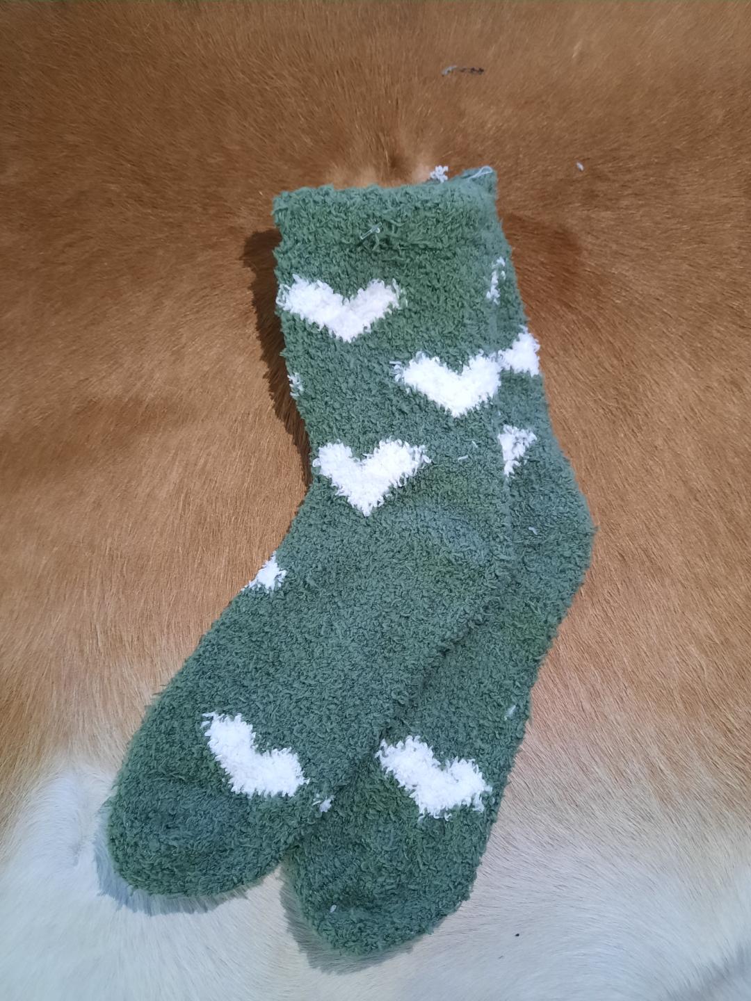 Fuzzy Heart Socks