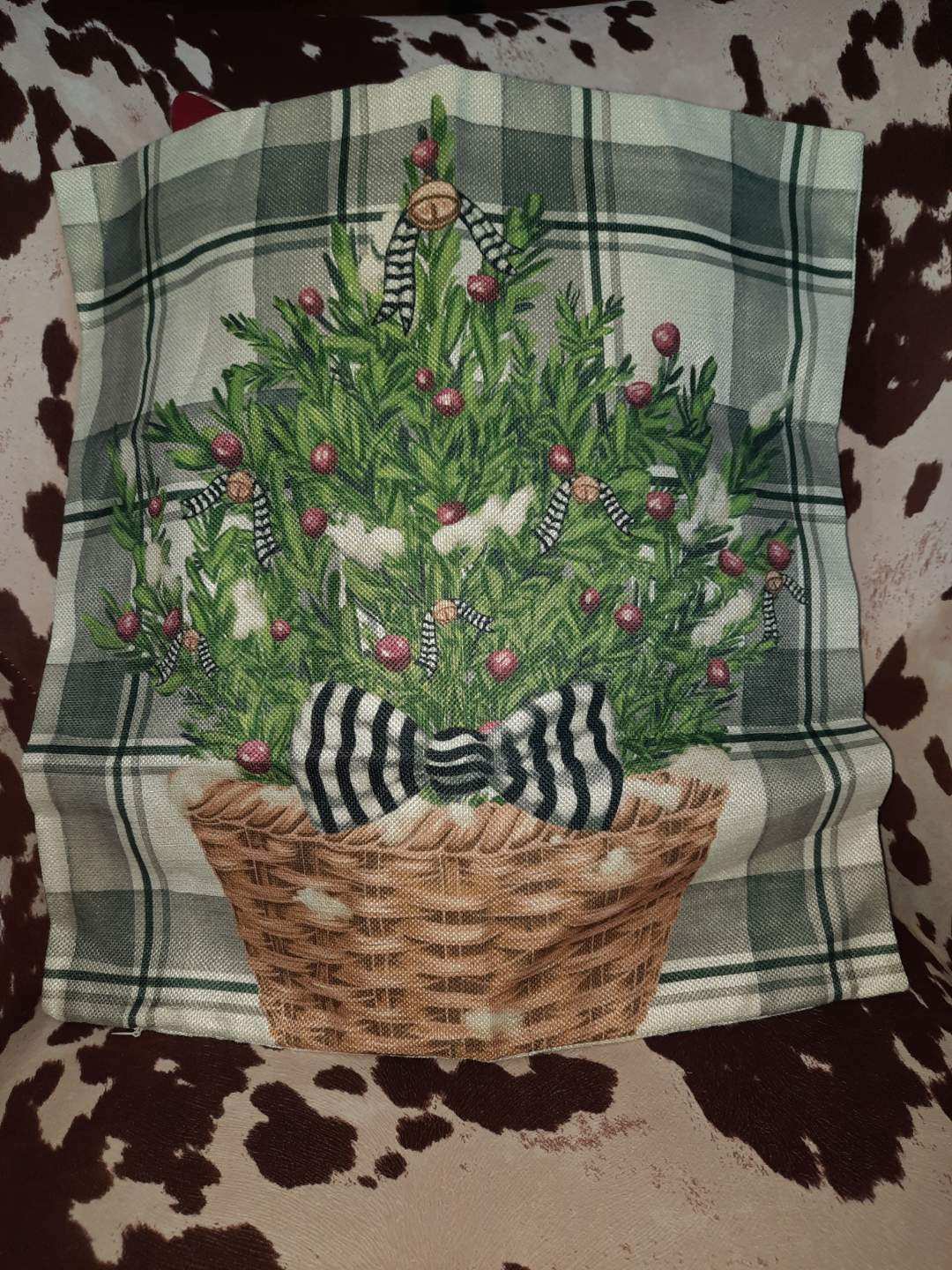 Taupe Christmas Pillow Cases