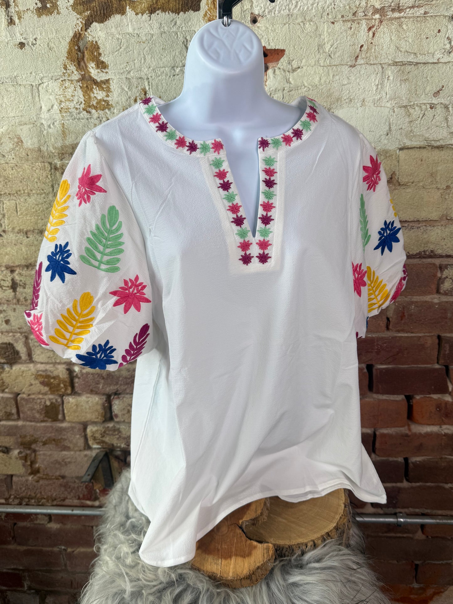 Bubble & embroidered