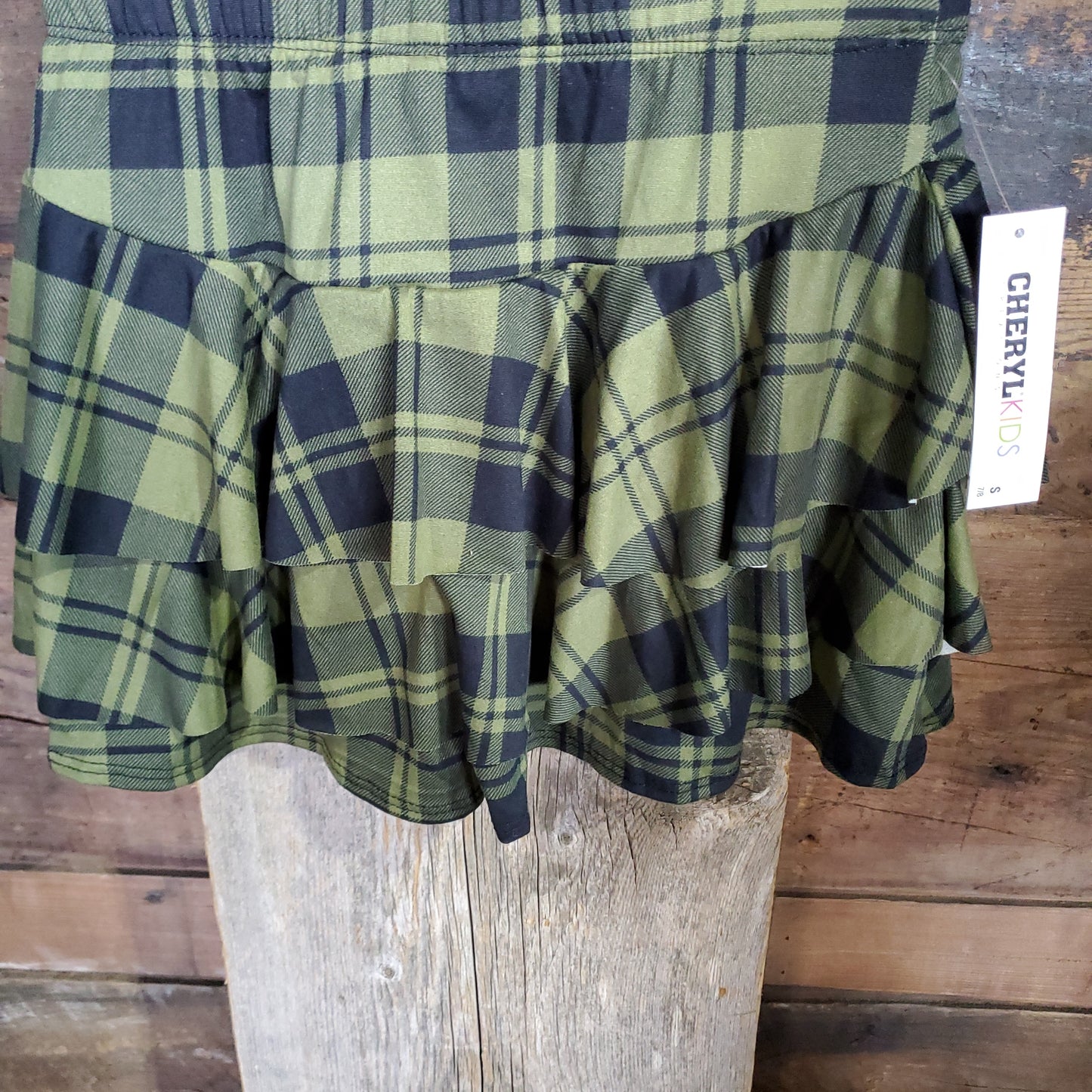 Plaid Ruffle Skort