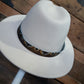 1" wide Leather Handmade Ties Band for Hat