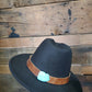 1" wide Leather Handmade Ties Band for Hat