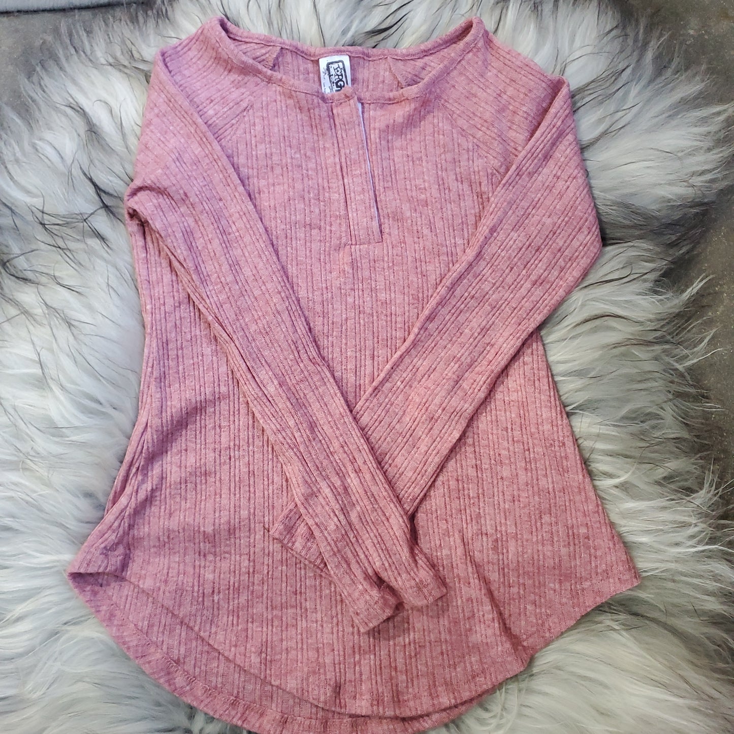 Kids Verigated Ribbed Henley shirt