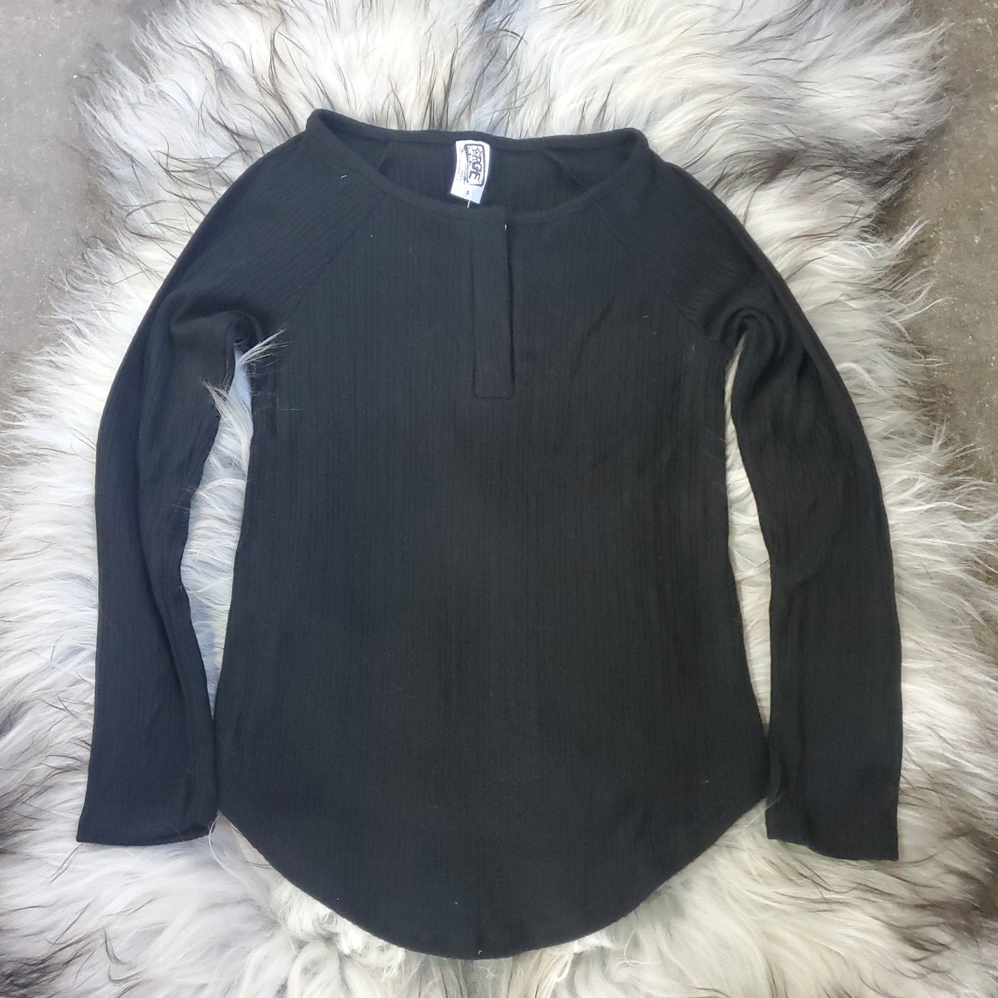 Kids Verigated Ribbed Henley shirt