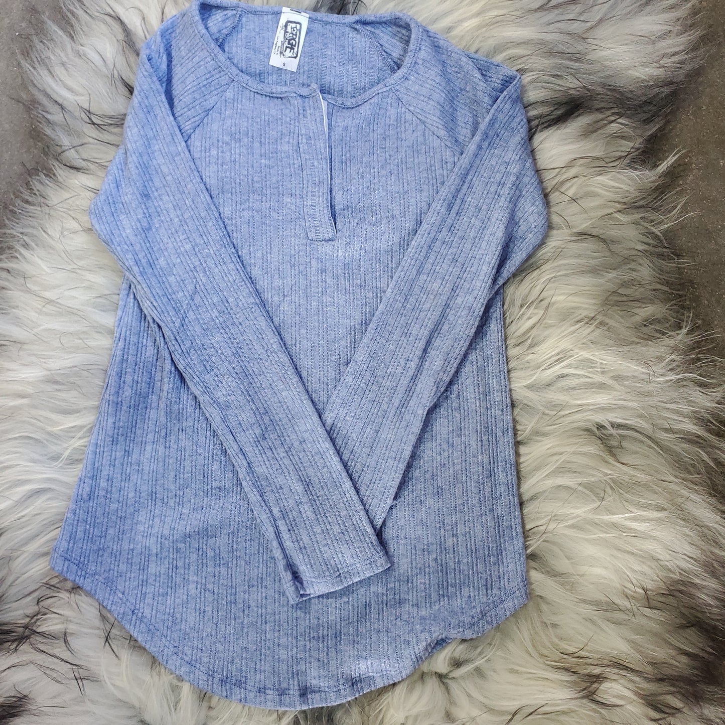 Kids Verigated Ribbed Henley shirt