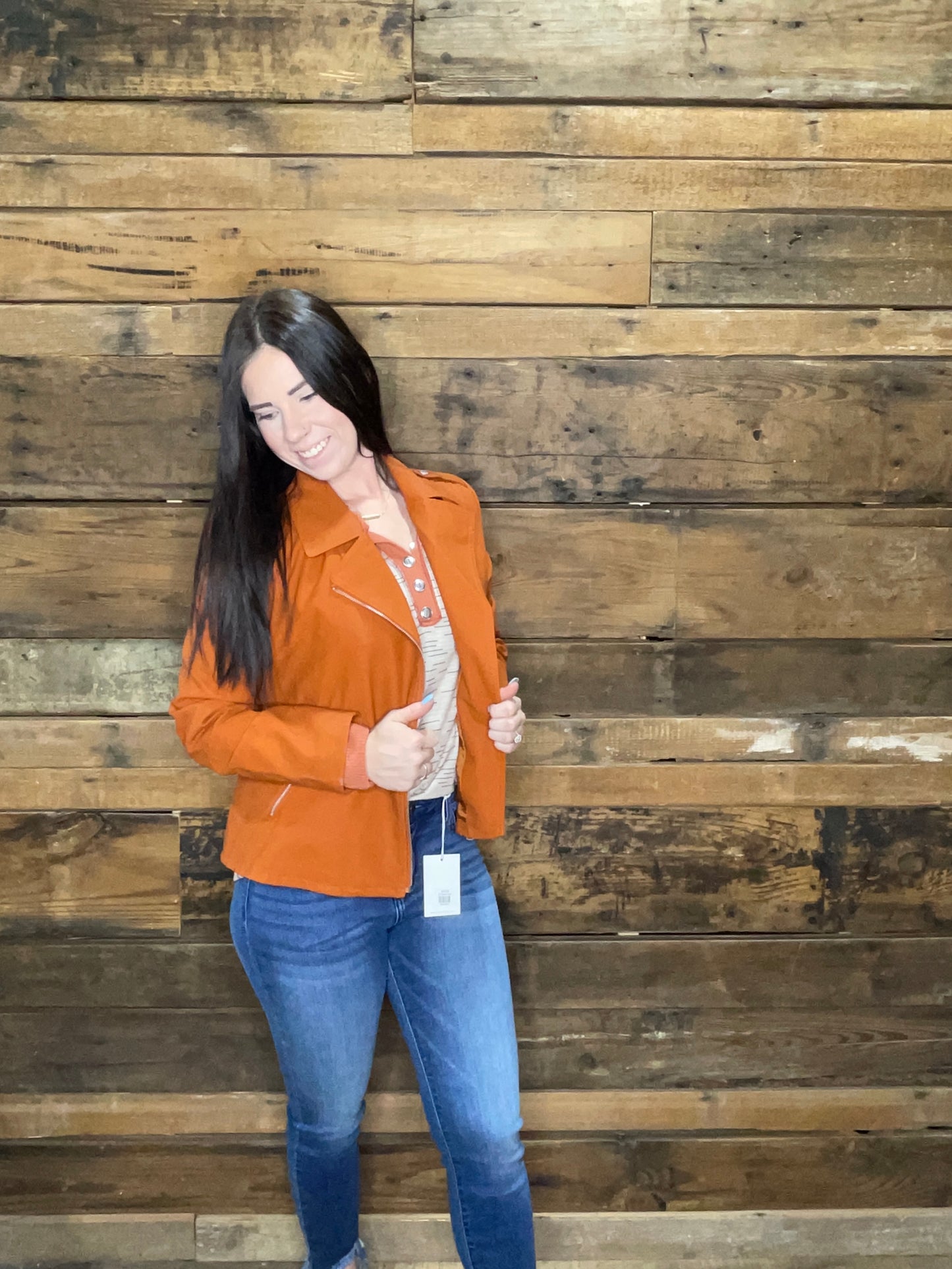 Asymmetrical Zip Vegan Leather Moto Jacket