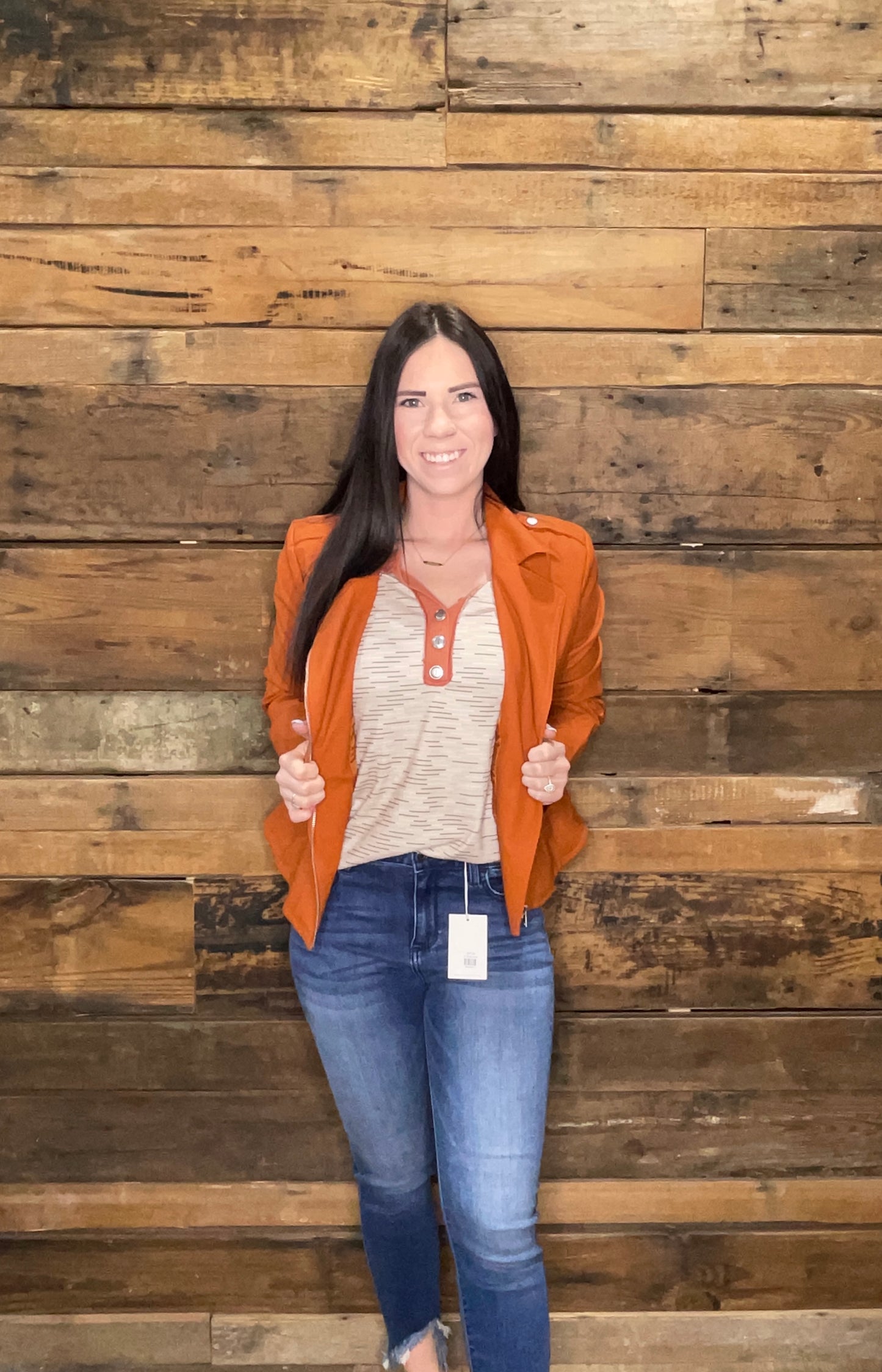 Asymmetrical Zip Vegan Leather Moto Jacket
