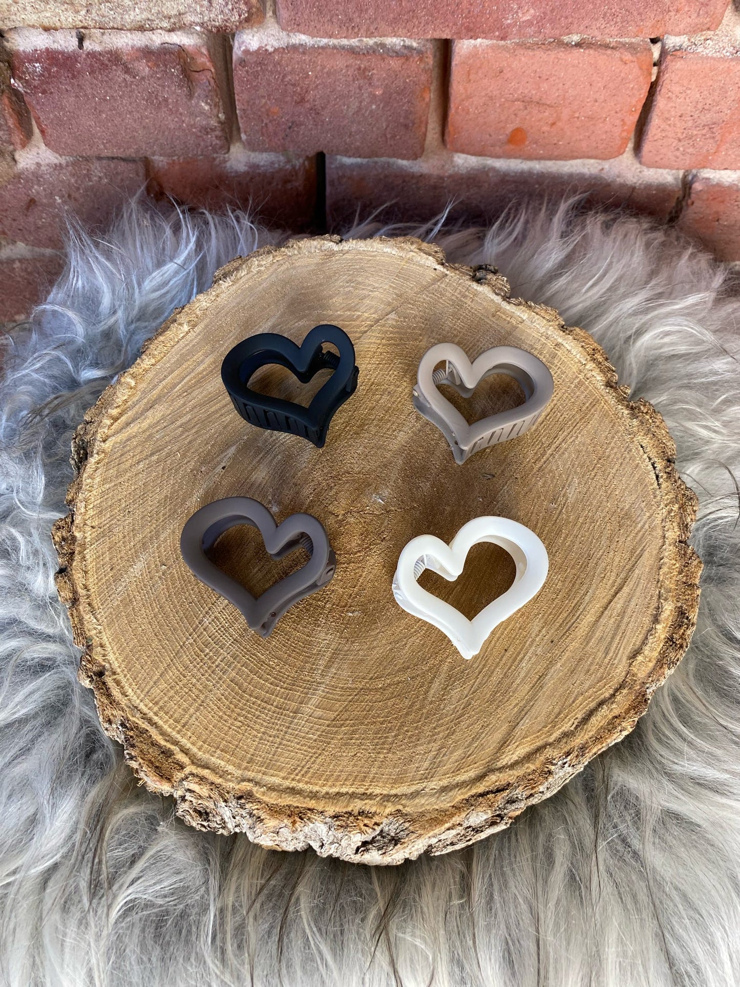 Nude Heart Hair Clip