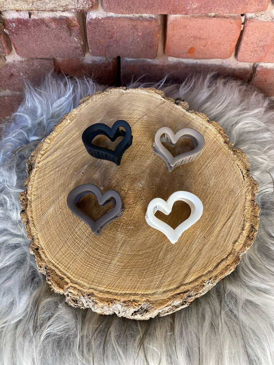 Nude Heart Hair Clip