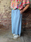 Mist Blue Button Front Long Skirt