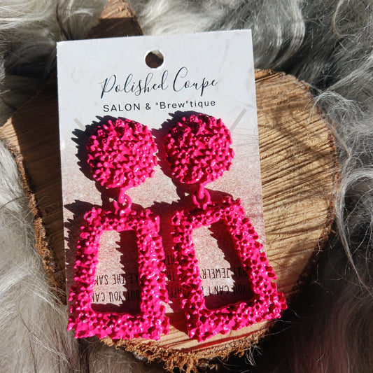 Barbie Girl Valentine's Day Pink Earrings