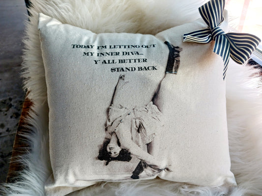 Inner Diva Throw Pillow