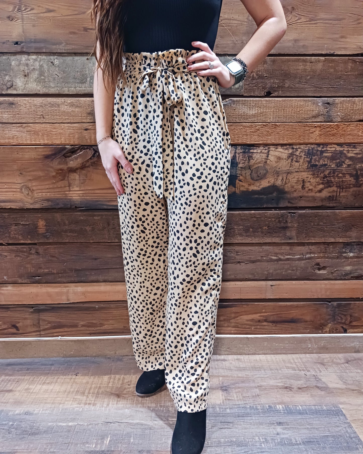 Leopard Paperbag Pants