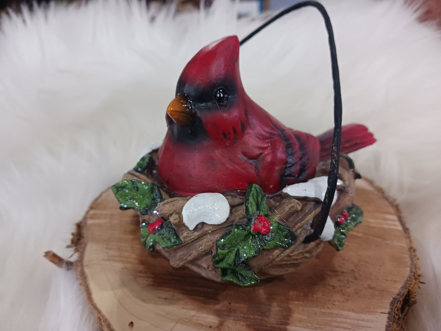 Resin Cardinal Nest