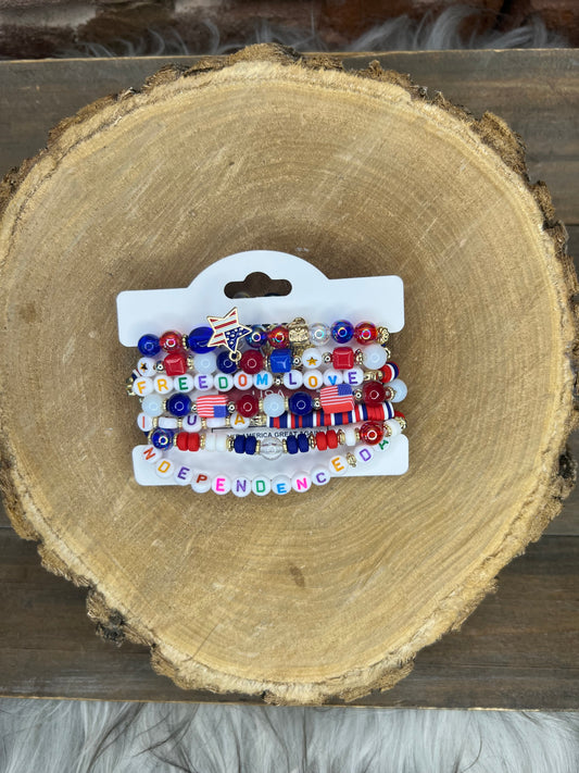 America Stacked Bracelet