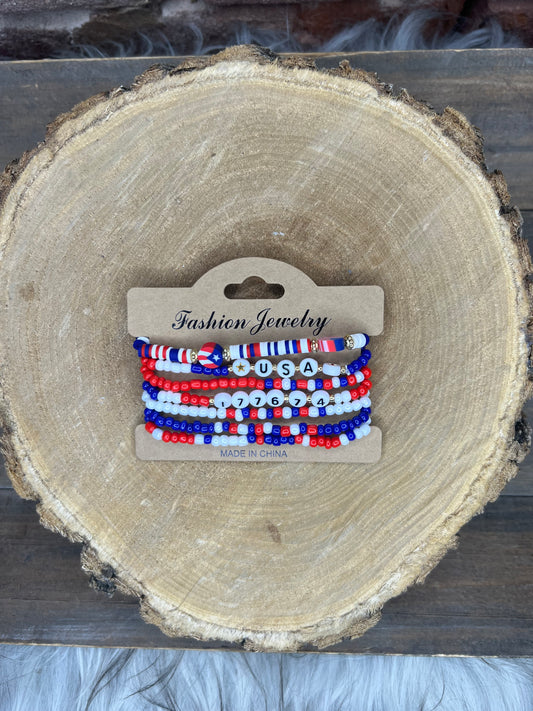 USA Stacked Bracelet