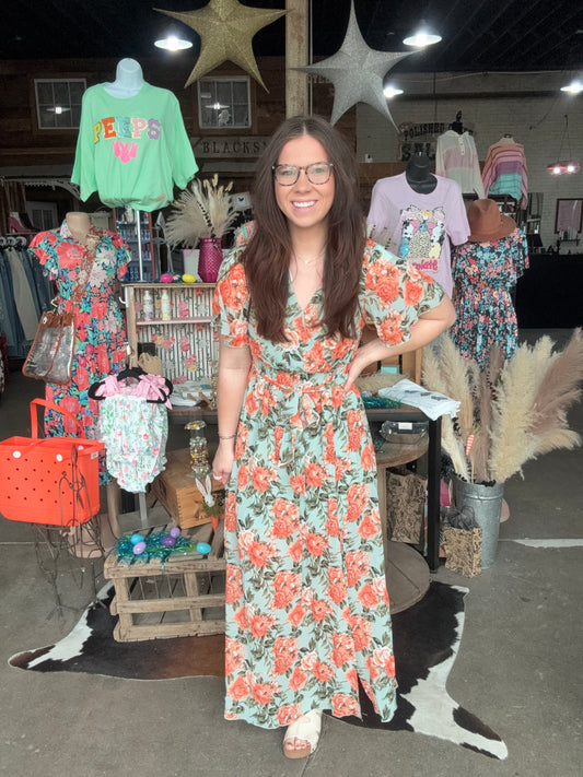 Floral Print Maxi Dress