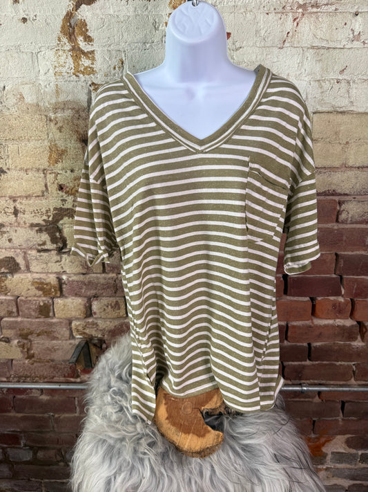 Olive Striped Shirt