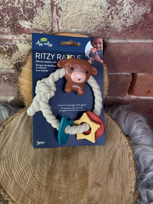 Highland Cow Teether Rattle