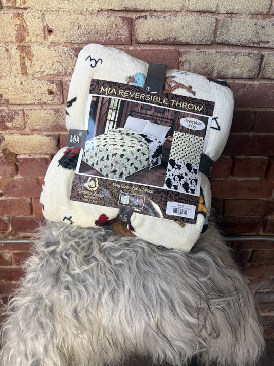 Mia Reversable King Throw Blanket