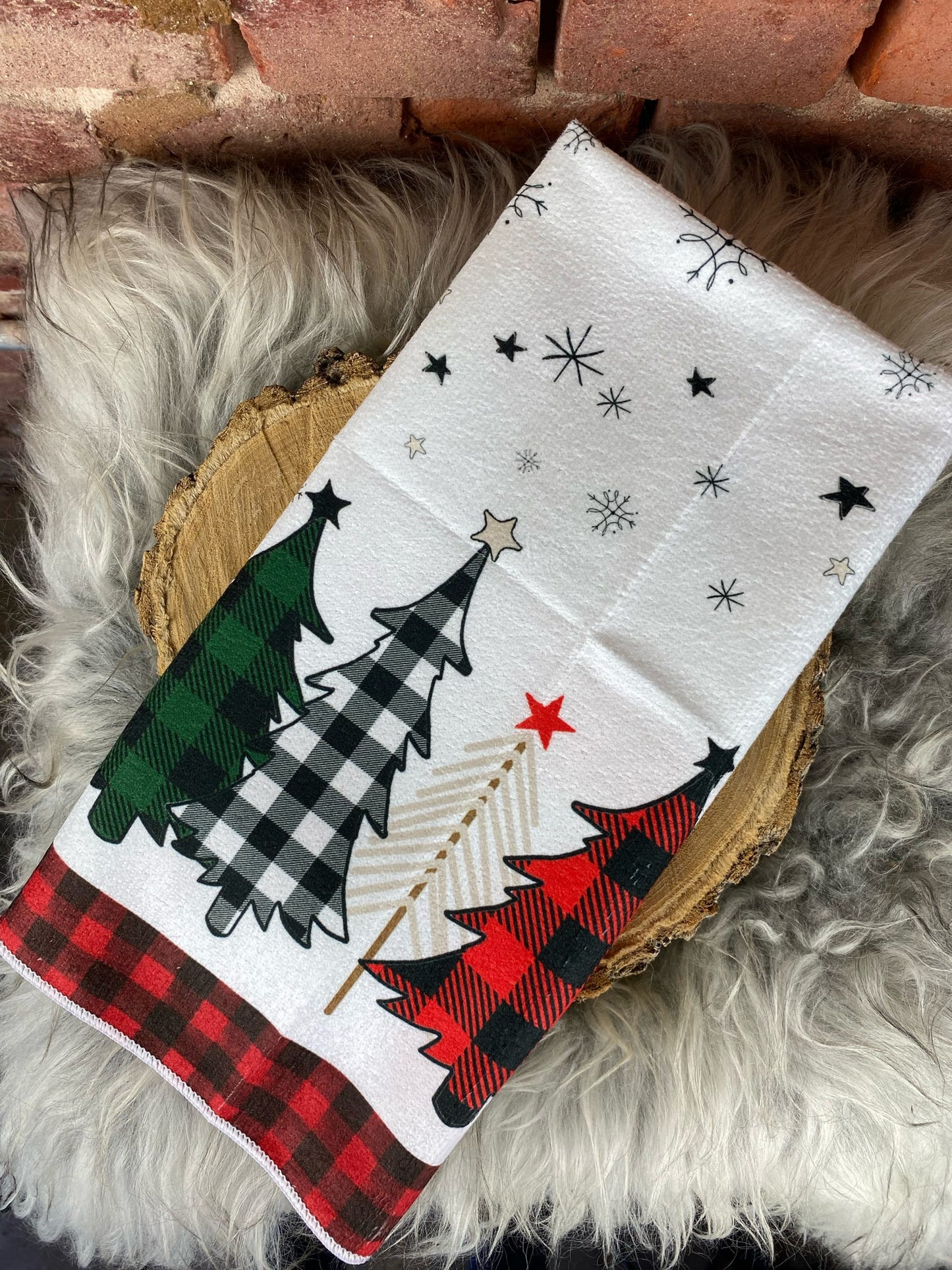 Gingham Tree Tee Towel