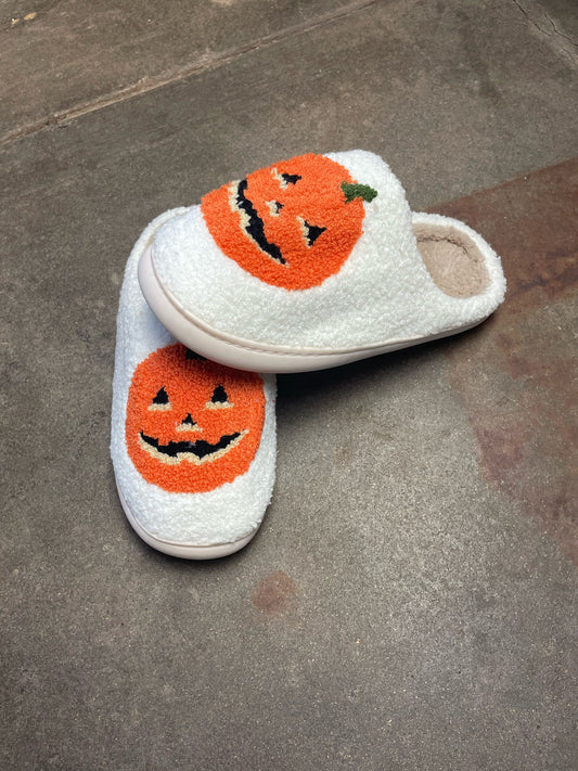 Pumpkin Plush Slippers