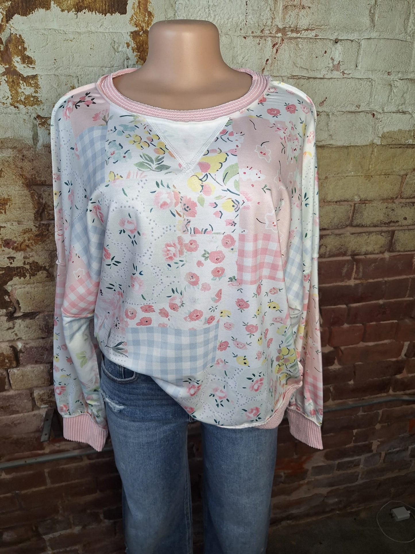 Blushing Floral Pullover