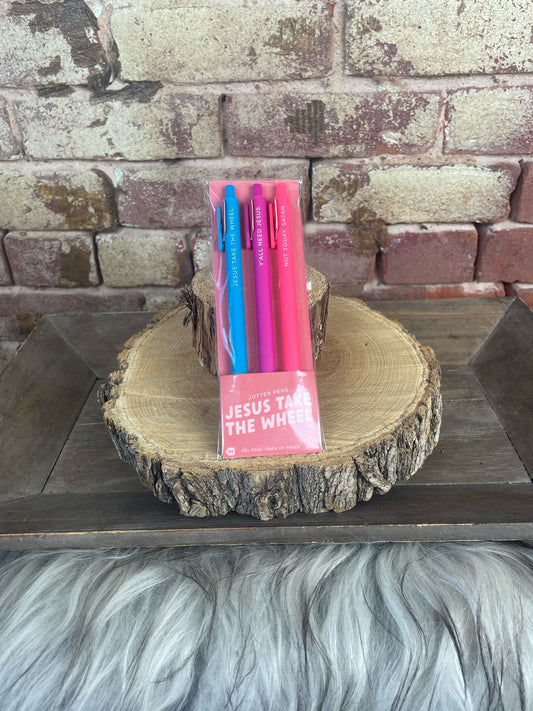 Jesus Take The Wheel Pen Set