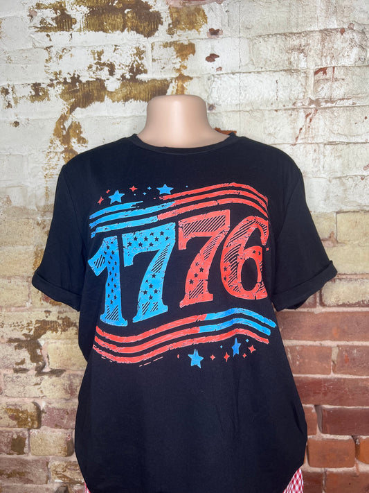 American Flag Crew Neck Tee
