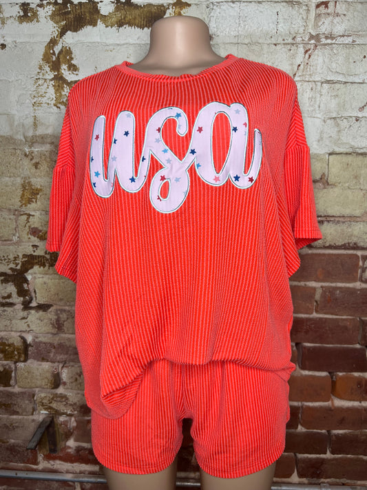 USA Ribbed Set