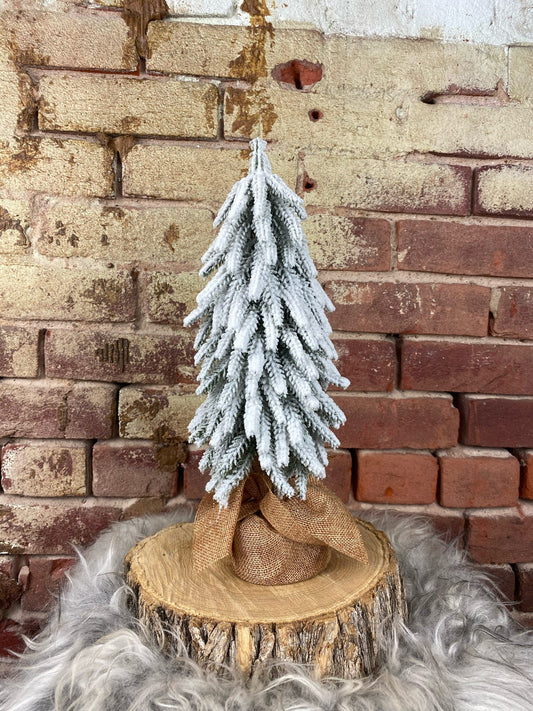 Flocked Christmas Tree 13.8"