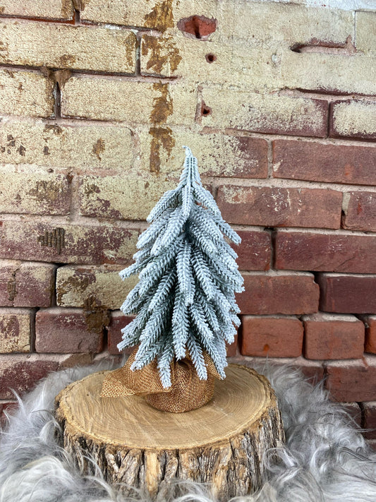 Flocked Christmas Tree 10"