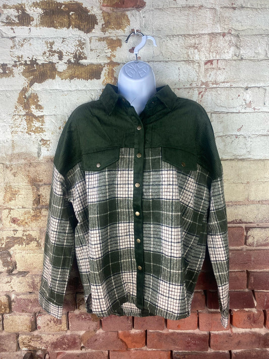Green Snap Shacket