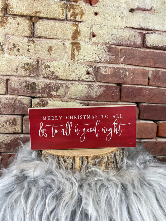 To All a Good Night Wooden Sign